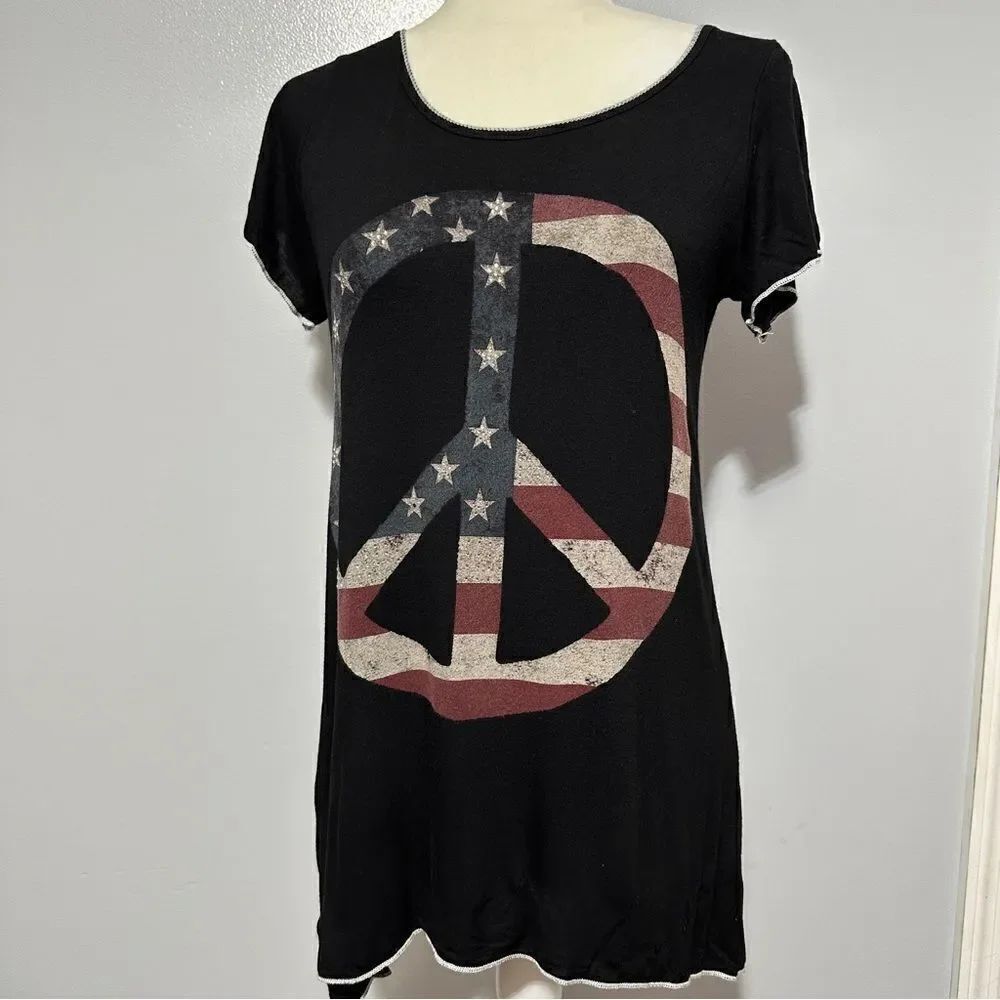 Edista long flag T-shirt with white trim size S
